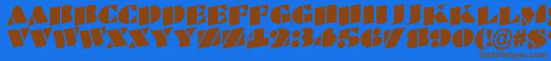 BraggatitulspupRegular Font – Brown Fonts on Blue Background
