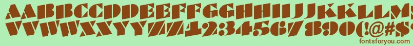 BraggatitulspupRegular Font – Brown Fonts on Green Background