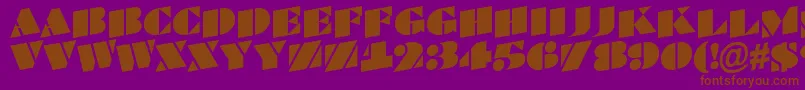 BraggatitulspupRegular Font – Brown Fonts on Purple Background