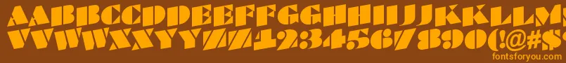 BraggatitulspupRegular Font – Orange Fonts on Brown Background