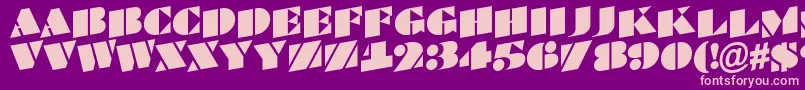 BraggatitulspupRegular Font – Pink Fonts on Purple Background