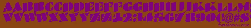 BraggatitulspupRegular Font – Purple Fonts on Brown Background