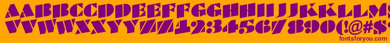 BraggatitulspupRegular Font – Purple Fonts on Orange Background