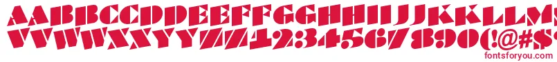 Czcionka BraggatitulspupRegular – czerwone czcionki