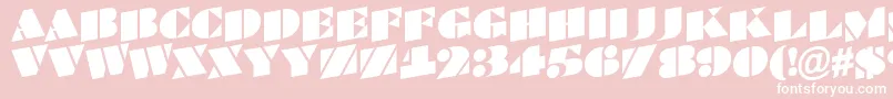 BraggatitulspupRegular-Schriftart – Weiße Schriften auf rosa Hintergrund
