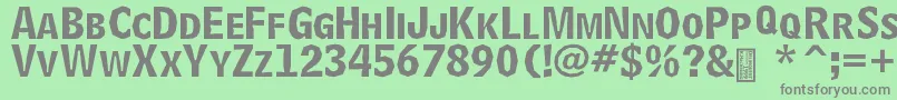 DelinquentCaps Font – Gray Fonts on Green Background