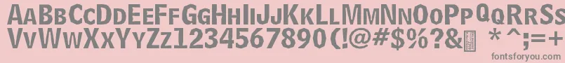 DelinquentCaps Font – Gray Fonts on Pink Background