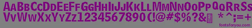 DelinquentCaps-Schriftart – Violette Schriften auf grauem Hintergrund