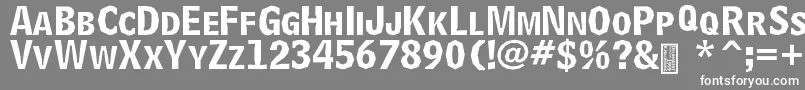 DelinquentCaps Font – White Fonts on Gray Background