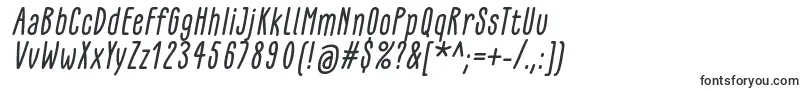 GlaresomeItalic-fontti – karttafontit