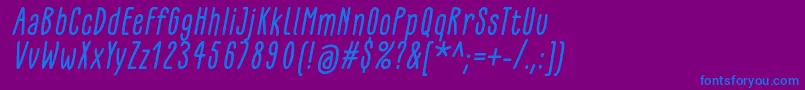 fuente GlaresomeItalic – Fuentes Azules Sobre Fondo Morado