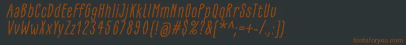 GlaresomeItalic Font – Brown Fonts on Black Background