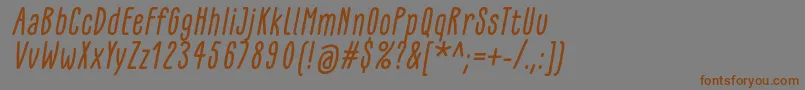 Más sobre la fuente GlaresomeItalic fuente GlaresomeItalic – Fuentes Marrones Sobre Fondo Gris