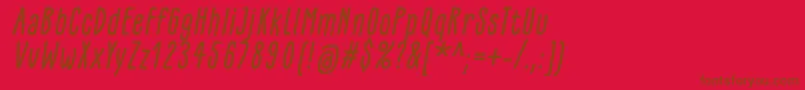 GlaresomeItalic Font – Brown Fonts on Red Background