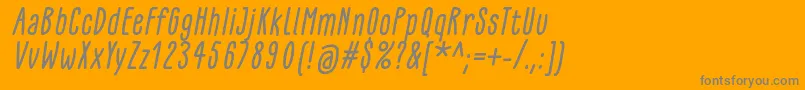 fuente GlaresomeItalic – Fuentes Grises Sobre Fondo Naranja