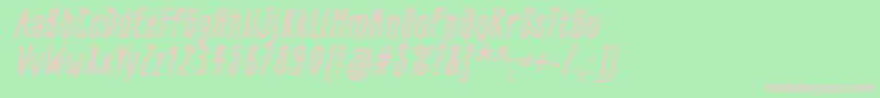 GlaresomeItalic Font – Pink Fonts on Green Background