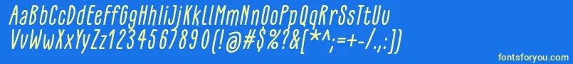 Шрифт GlaresomeItalic – жёлтые шрифты на синем фоне