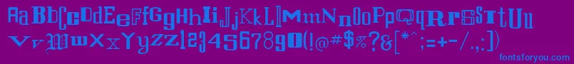 Rsstfrancis Font – Blue Fonts on Purple Background