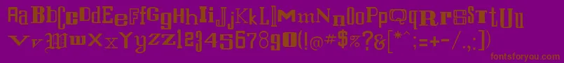 Rsstfrancis Font – Brown Fonts on Purple Background