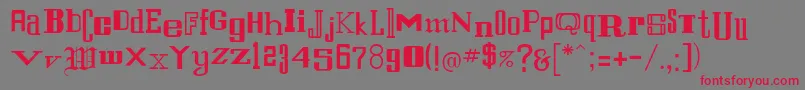 Rsstfrancis Font – Red Fonts on Gray Background