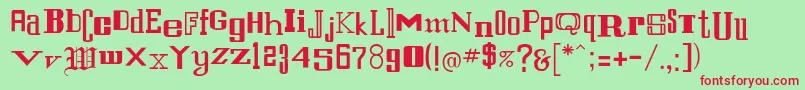 Rsstfrancis Font – Red Fonts on Green Background