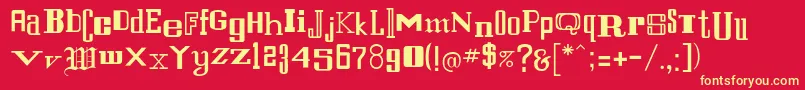 Rsstfrancis Font – Yellow Fonts on Red Background