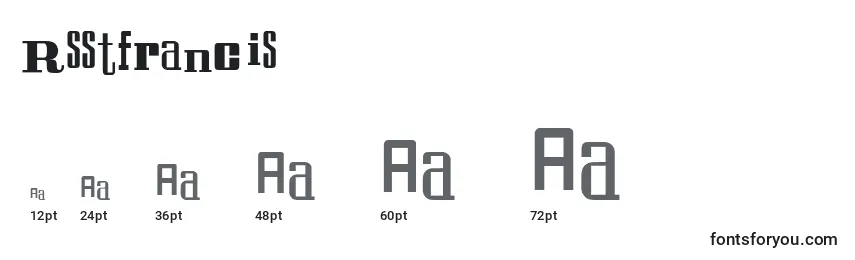 Размеры шрифта Rsstfrancis