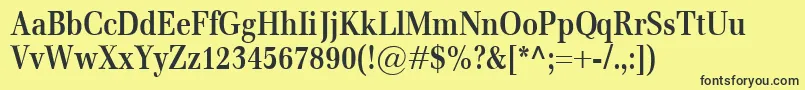 EmonaCondBold Font – Black Fonts on Yellow Background