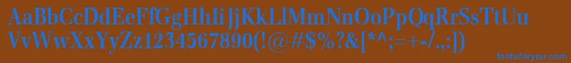 EmonaCondBold Font – Blue Fonts on Brown Background