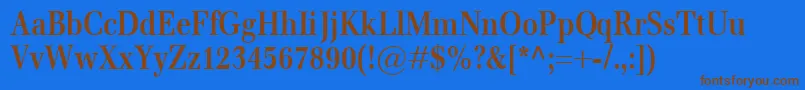 EmonaCondBold Font – Brown Fonts on Blue Background