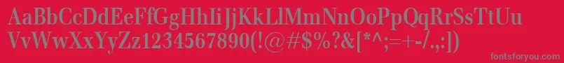EmonaCondBold Font – Gray Fonts on Red Background