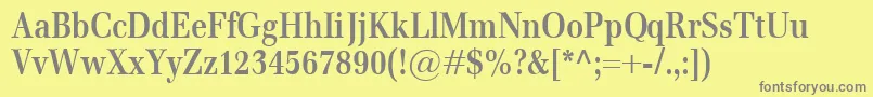 EmonaCondBold Font – Gray Fonts on Yellow Background