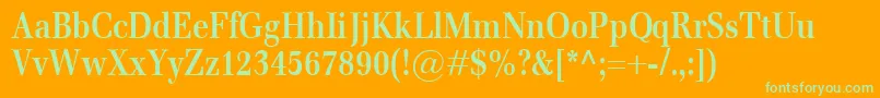 EmonaCondBold Font – Green Fonts on Orange Background
