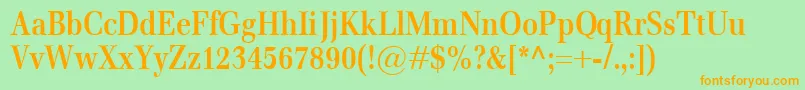 EmonaCondBold Font – Orange Fonts on Green Background