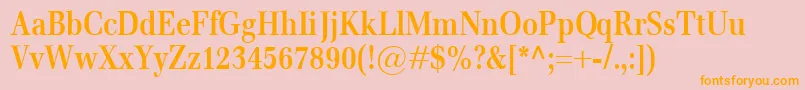 EmonaCondBold Font – Orange Fonts on Pink Background