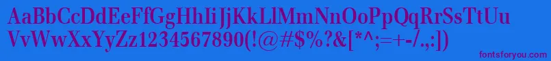 EmonaCondBold Font – Purple Fonts on Blue Background