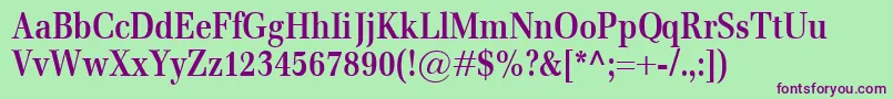 EmonaCondBold Font – Purple Fonts on Green Background