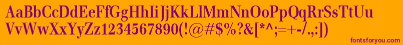 EmonaCondBold Font – Purple Fonts on Orange Background