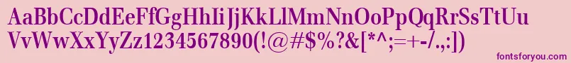 EmonaCondBold-Schriftart – Violette Schriften auf rosa Hintergrund