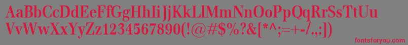 EmonaCondBold Font – Red Fonts on Gray Background