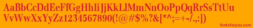EmonaCondBold Font – Red Fonts on Orange Background
