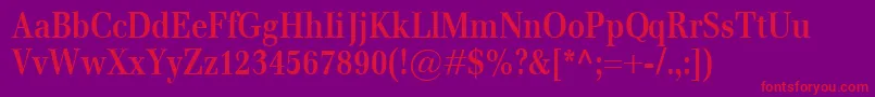 EmonaCondBold Font – Red Fonts on Purple Background