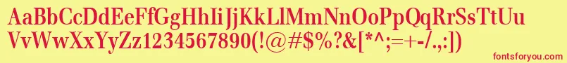 EmonaCondBold Font – Red Fonts on Yellow Background