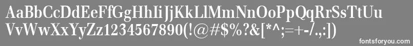 フォントEmonaCondBold – 灰色の背景に白い文字