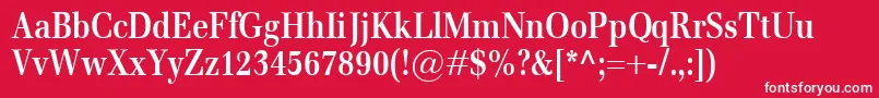 フォントEmonaCondBold – 赤い背景に白い文字