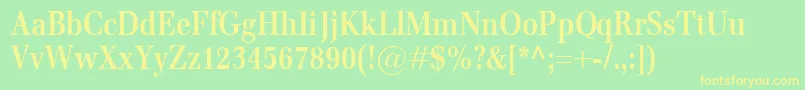 EmonaCondBold Font – Yellow Fonts on Green Background