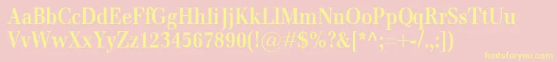 EmonaCondBold Font – Yellow Fonts on Pink Background