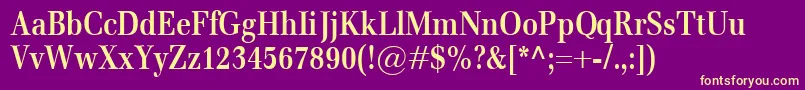 EmonaCondBold Font – Yellow Fonts on Purple Background