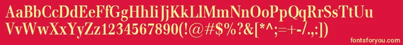 EmonaCondBold Font – Yellow Fonts on Red Background