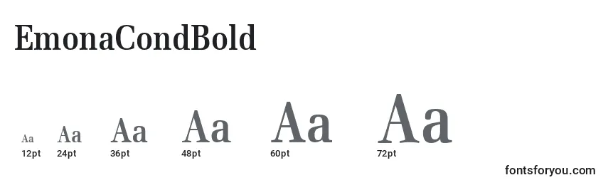 EmonaCondBold font sizes